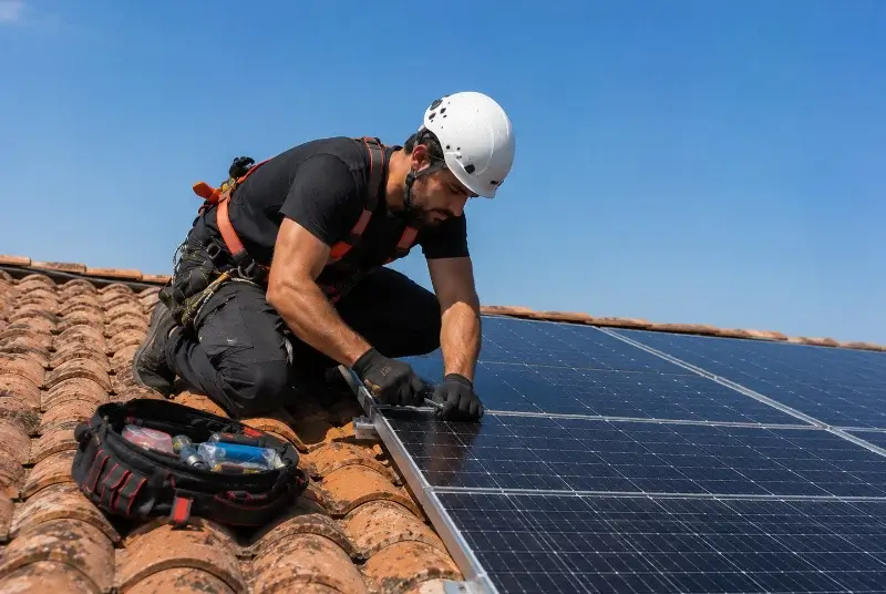 Maintenance et monitoring de panneaux solaires à Coursan